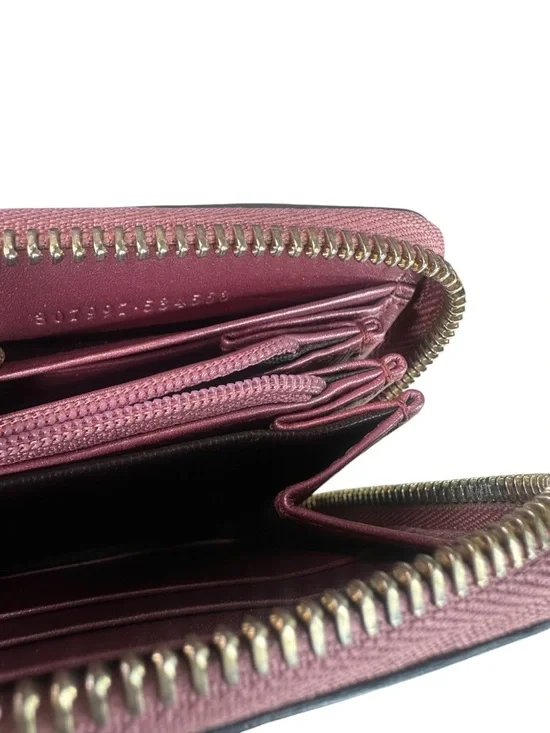Gucci Metallic Rose Pink Zip-Around Continental Wallet - Picture 10 of 10